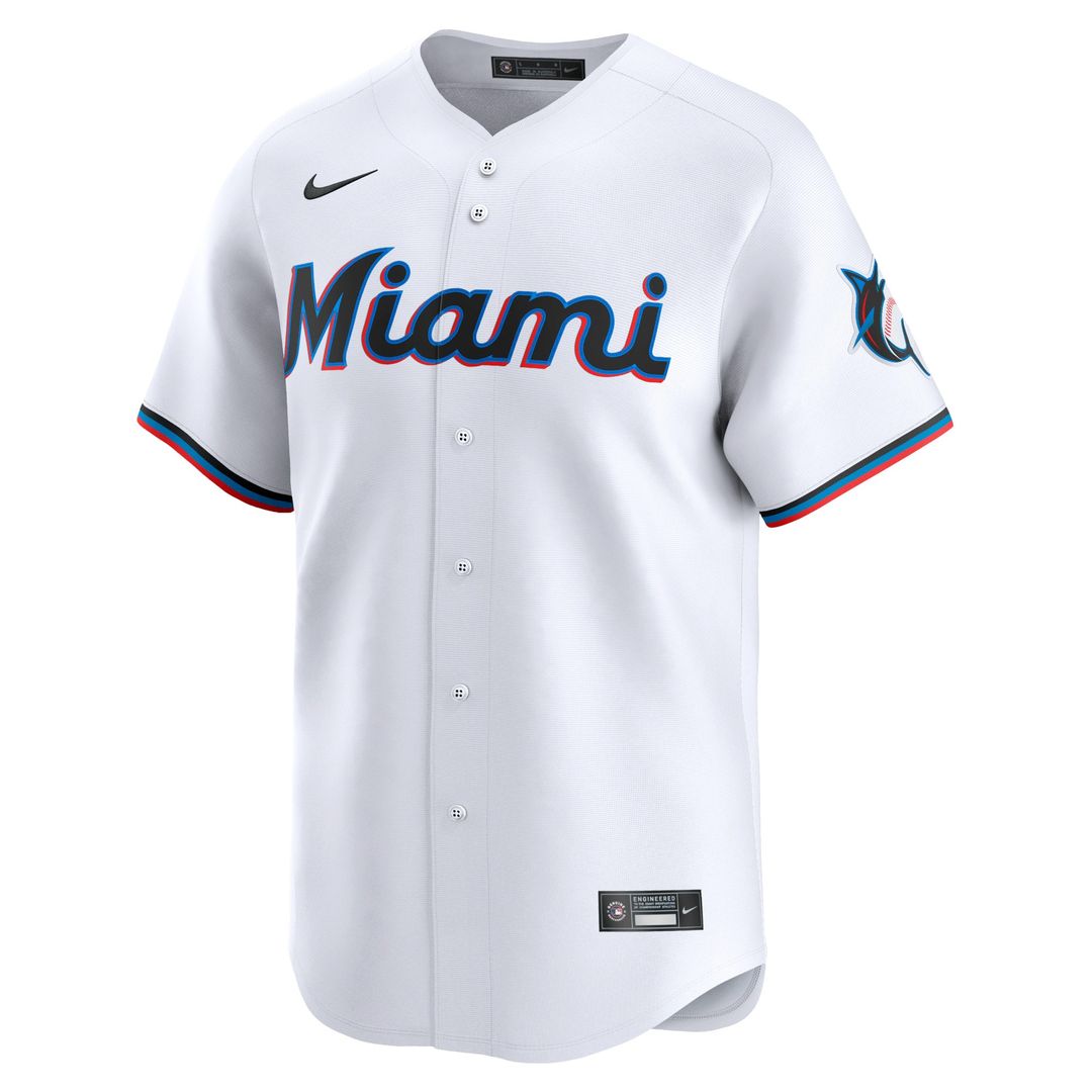 Miami Marlins Sandy Alcantara Nike Home Limited Player Jersey - White Team Jersey Sports Fan Apparel