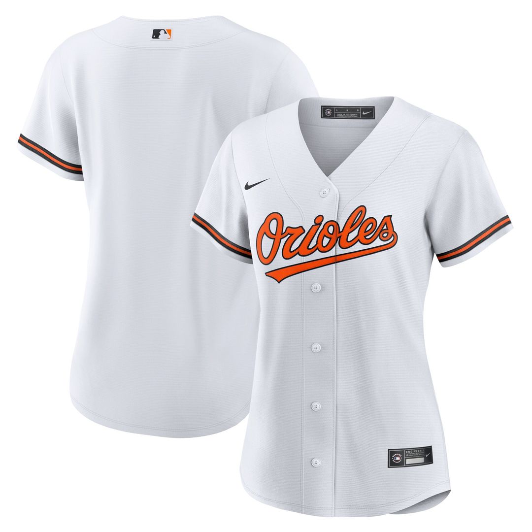 Baltimore Orioles Nike Women's Home Replica Team Jersey - White Team Jersey Sports Fan Apparel
