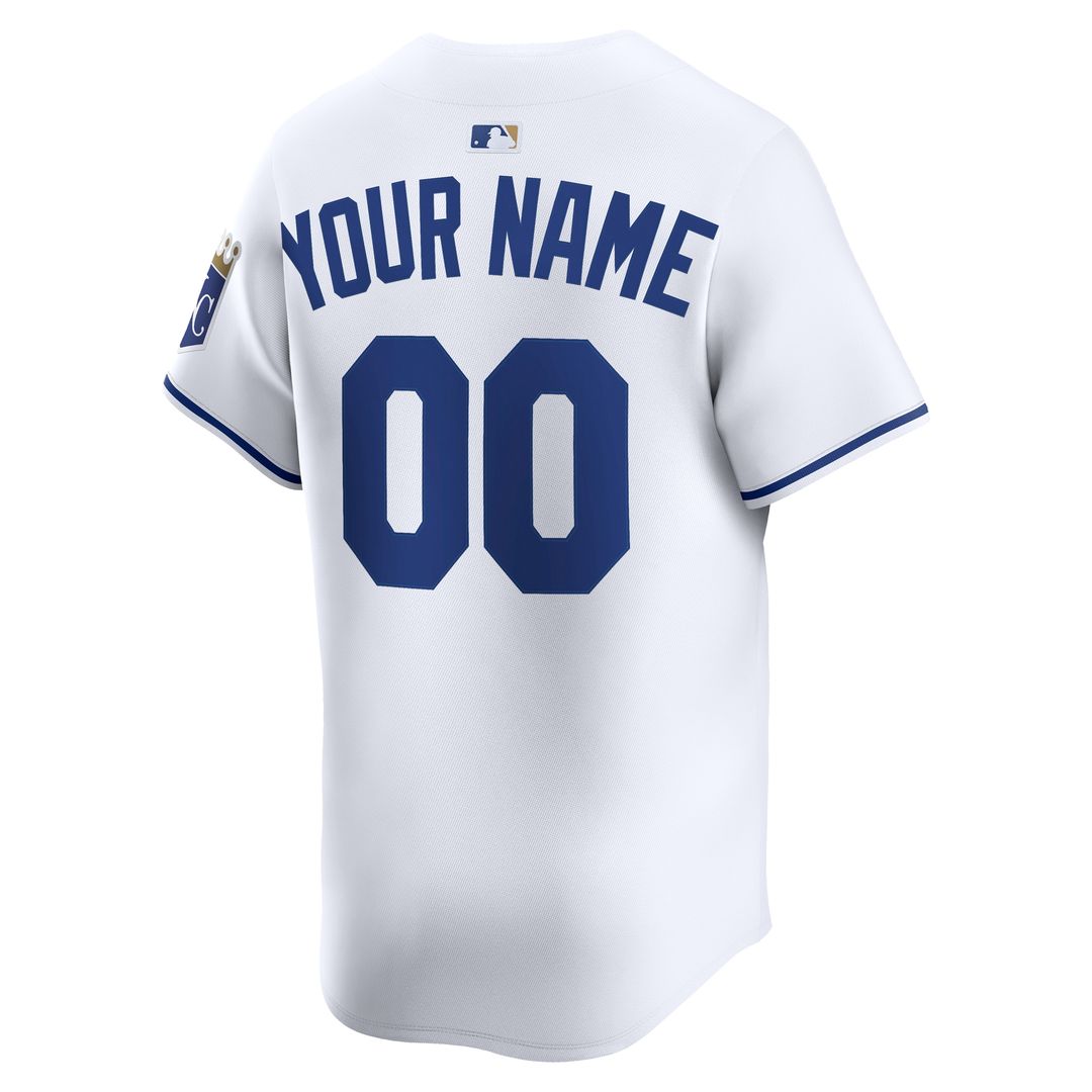 Kansas City Royals Nike Home Limited Custom Jersey - White Team Jersey Sports Fan Apparel