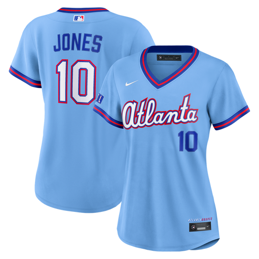 Atlanta Braves Chipper Jones Nike Women's 2026 City Connect Stadium Jersey - Powder Blue Team Jersey Sports Fan Apparel