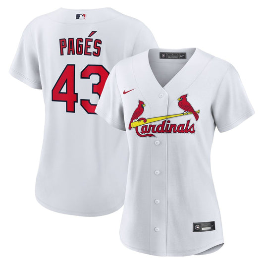 St. Louis Cardinals Pedro Pagés Nike Women's Home Replica Jersey - White Team Jersey Sports Fan Apparel