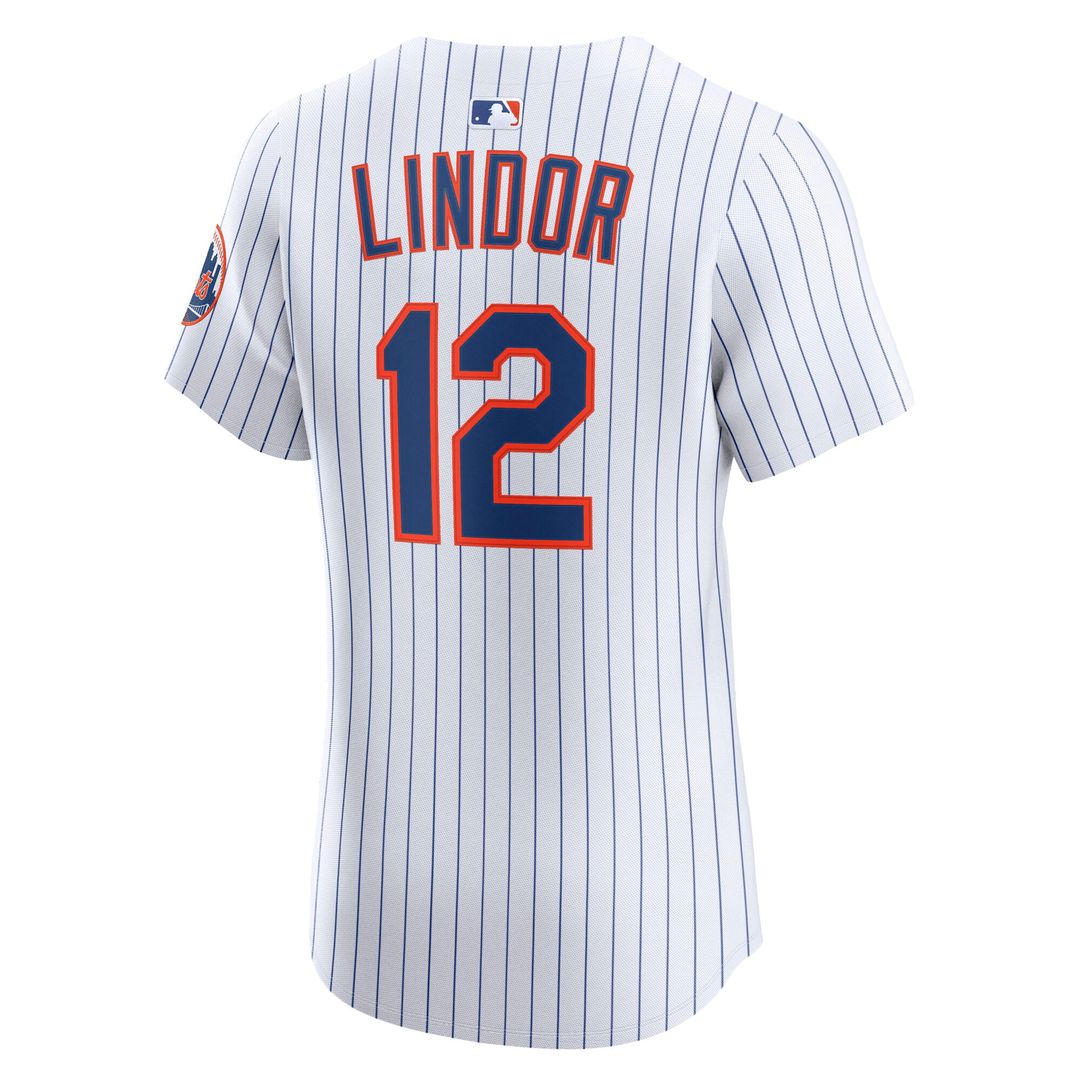 New York Mets Francisco Lindor Nike Home Elite Player Jersey - White Team Jersey Sports Fan Apparel