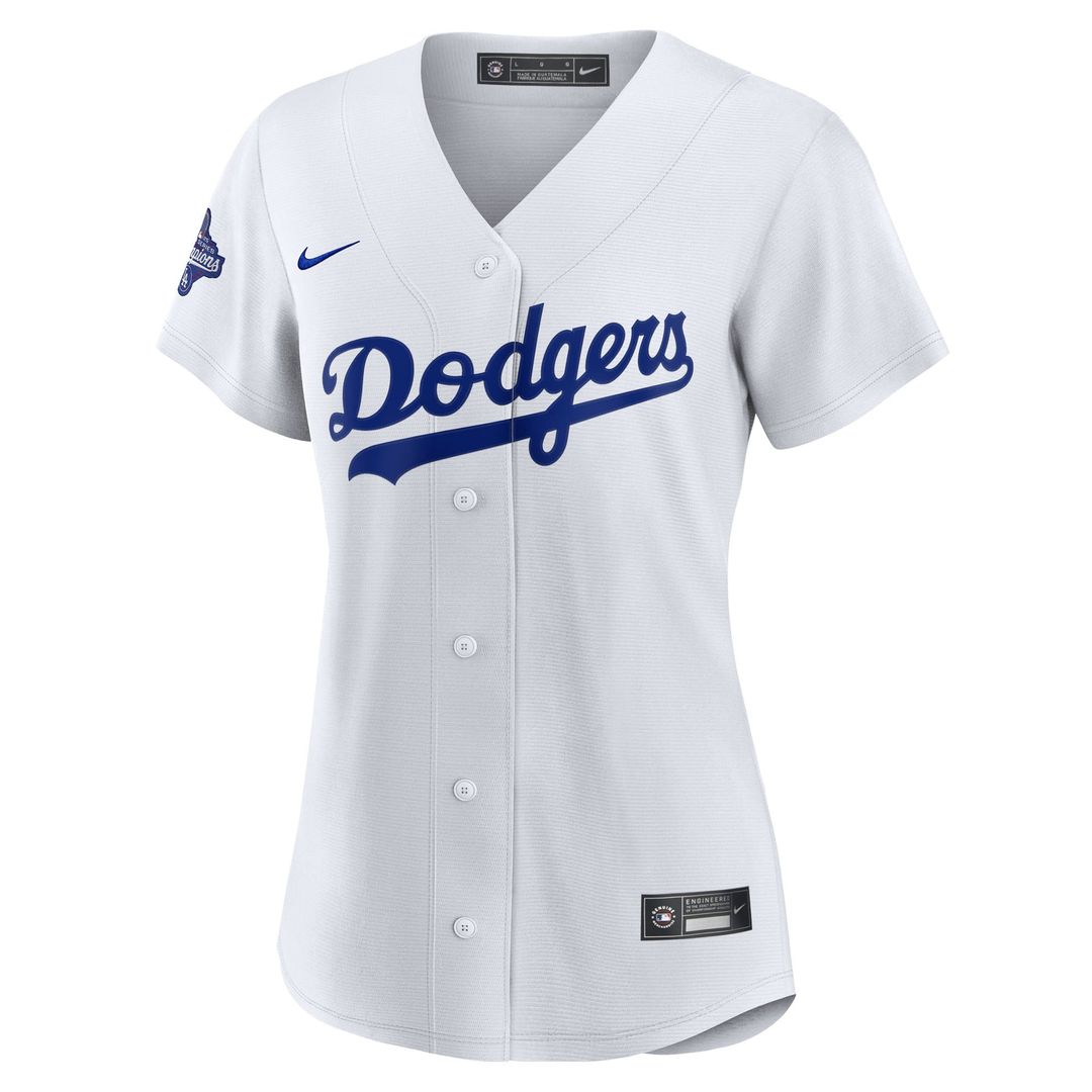 Los Angeles Dodgers Clayton Kershaw Nike Women's Home 2025 World Series Champions Replica Jersey - White Team Jersey Sports Fan Apparel