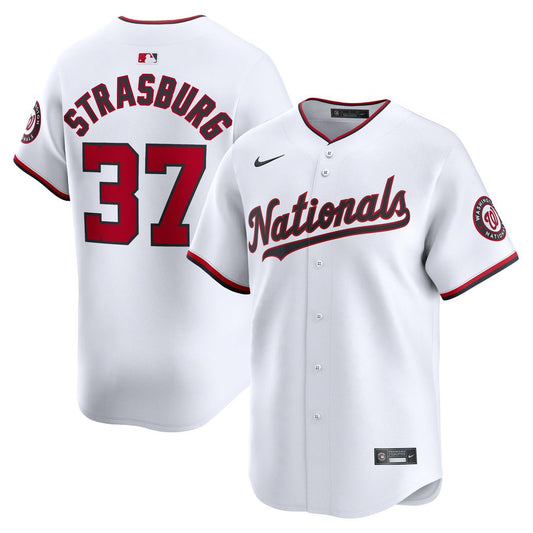 Washington Nationals Stephen Strasburg Nike Home Limited Player Jersey - White Team Jersey Sports Fan Apparel