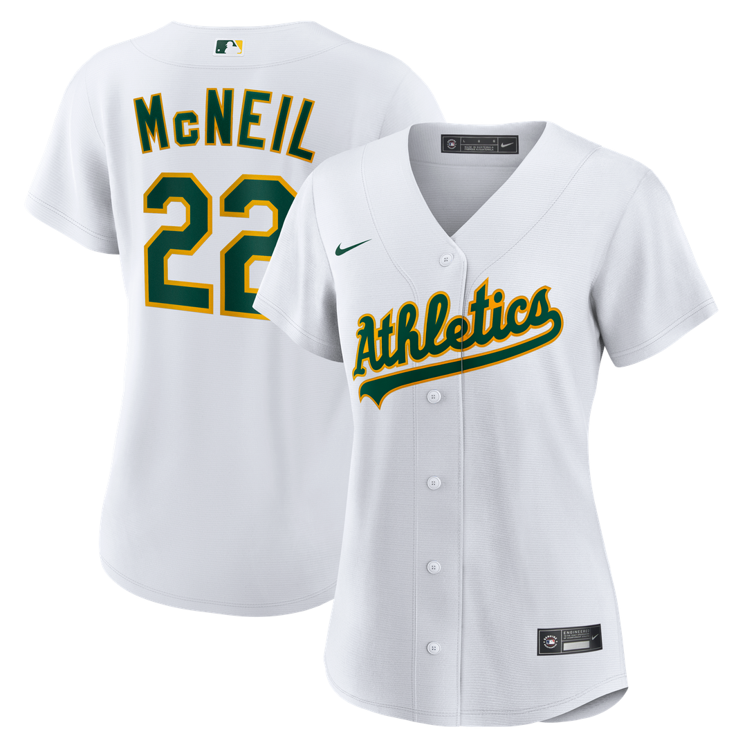 Athletics Jeff McNeil Nike Women's Home Replica Jersey - White Team Jersey Sports Fan Apparel