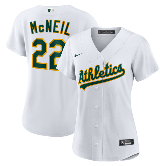 Athletics Jeff McNeil Nike Women's Home Replica Jersey - White Team Jersey Sports Fan Apparel