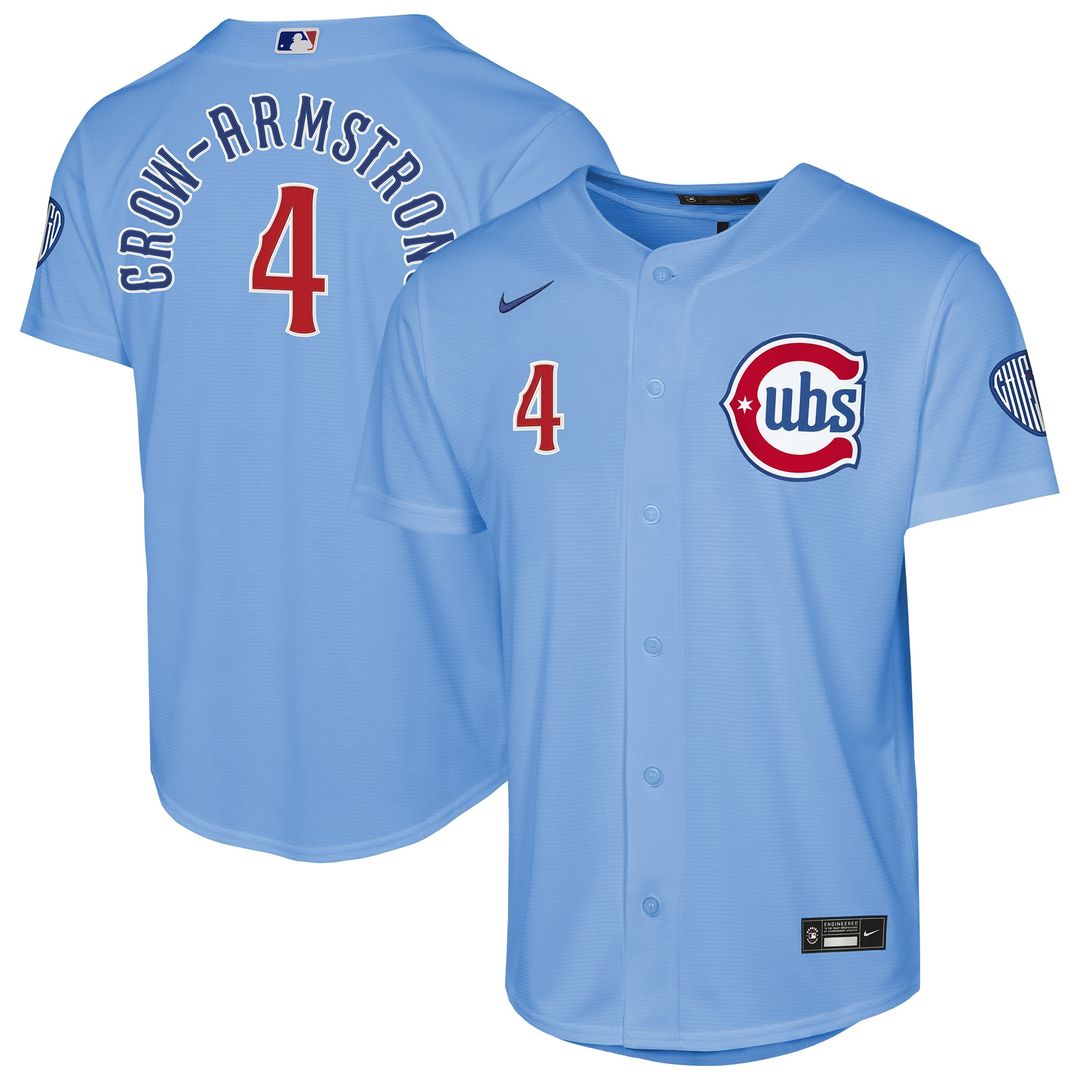 Chicago Cubs Pete Crow - Armstrong Nike Youth Home Stadium Jersey - White Team Jersey Sports Fan Apparel