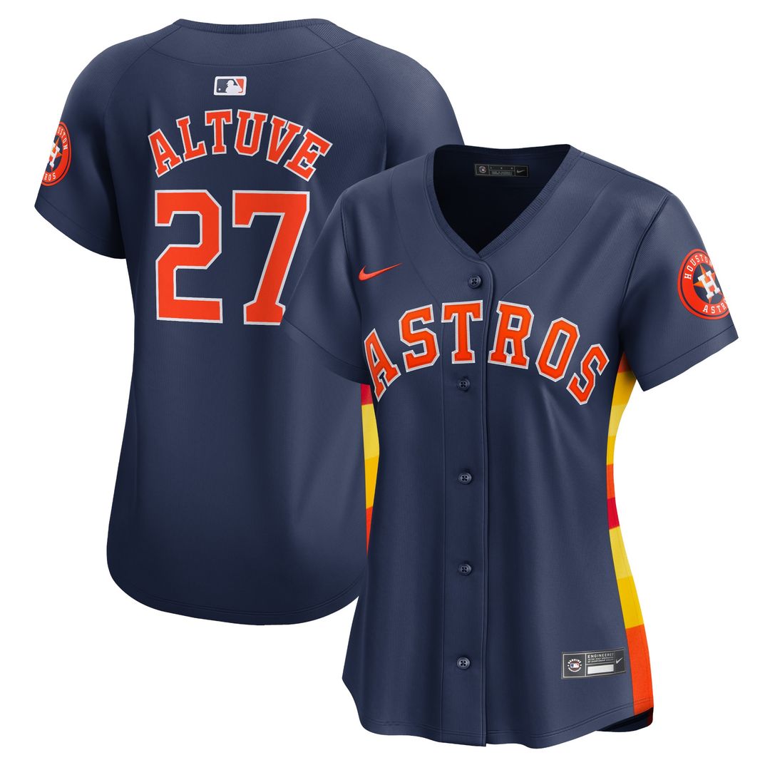 Houston Astros Jose Altuve Nike Women's Alternate Limited Player Jersey - Navy Team Jersey Sports Fan Apparel