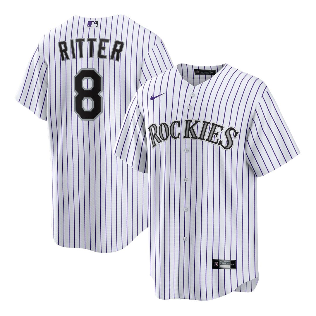 Colorado Rockies Ryan Ritter Nike Home Replica Jersey - White Team Jersey Sports Fan Apparel