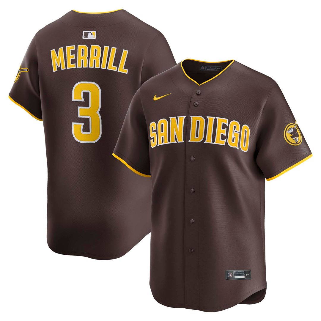 San Diego Padres Jackson Merrill Nike Home Limited Player Jersey - White Team Jersey Sports Fan Apparel