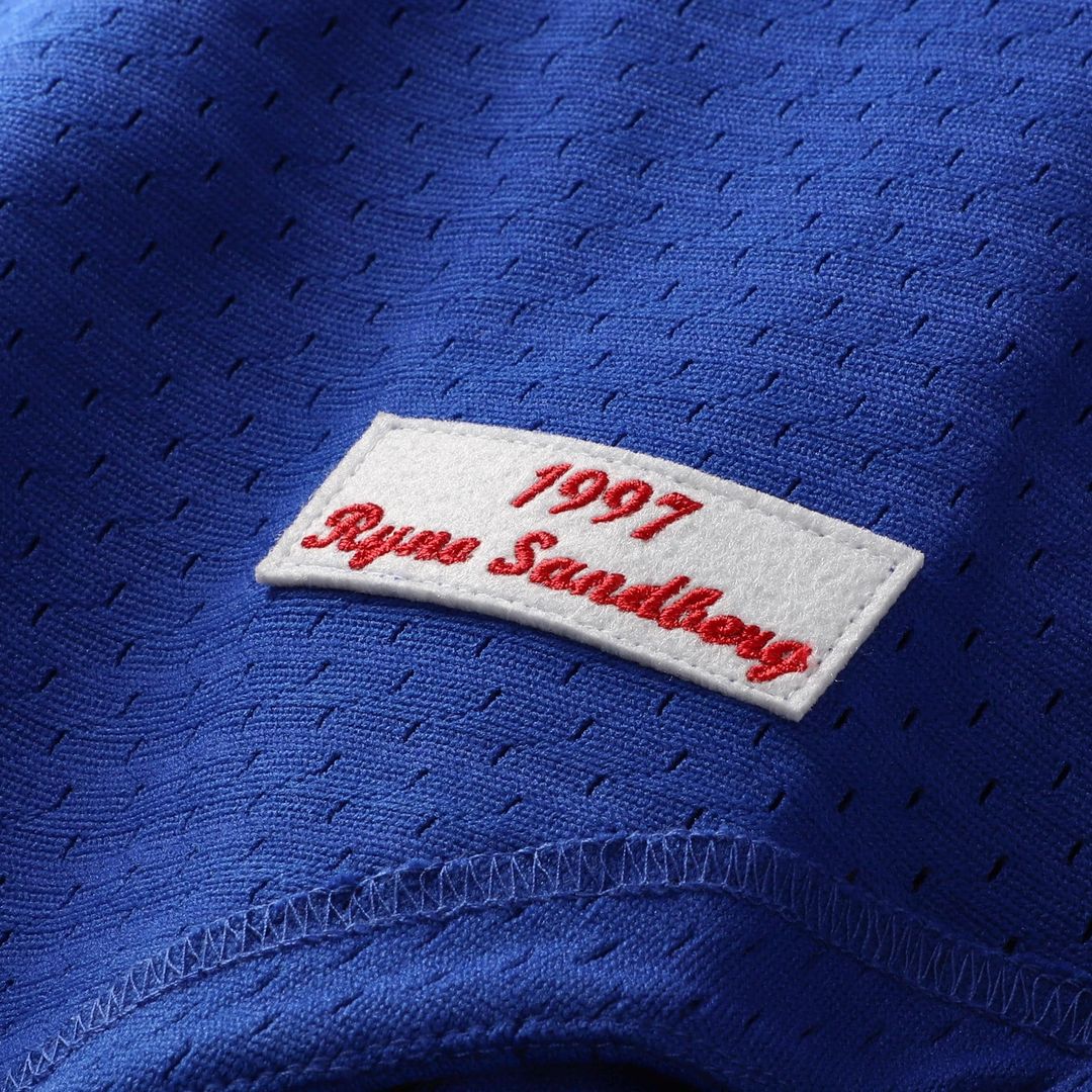 Chicago Cubs Ryne Sandberg Mitchell & Ness Cooperstown 1997 Mesh Batting Practice Button - Up Jersey - Royal Team Jersey Sports Fan Apparel