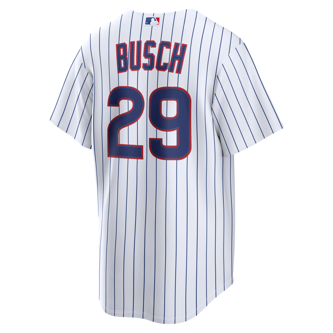 Chicago Cubs Michael Busch Nike Home Replica Jersey - White Team Jersey Sports Fan Apparel