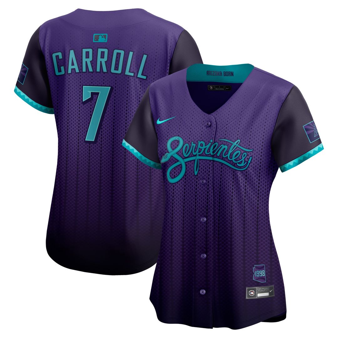 Arizona Diamondbacks Corbin Carroll Nike Women's 2025 City Connect Limited Player Jersey - Purple Team Jersey Sports Fan Apparel