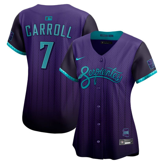 Arizona Diamondbacks Corbin Carroll Nike Women's 2025 City Connect Limited Player Jersey - Purple Team Jersey Sports Fan Apparel