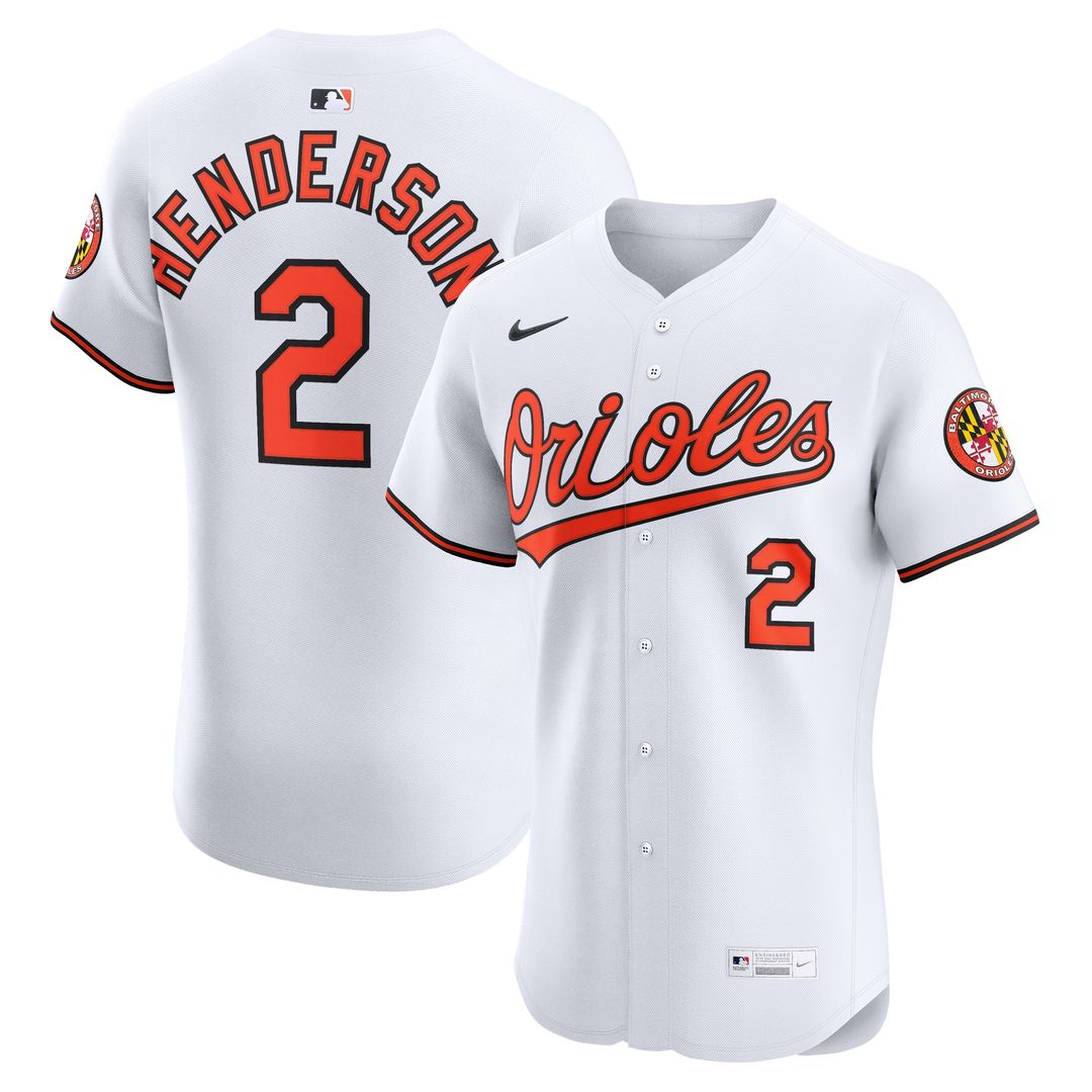 Baltimore Orioles Gunnar Henderson Nike Home Elite Jersey - White Team Jersey Sports Fan Apparel
