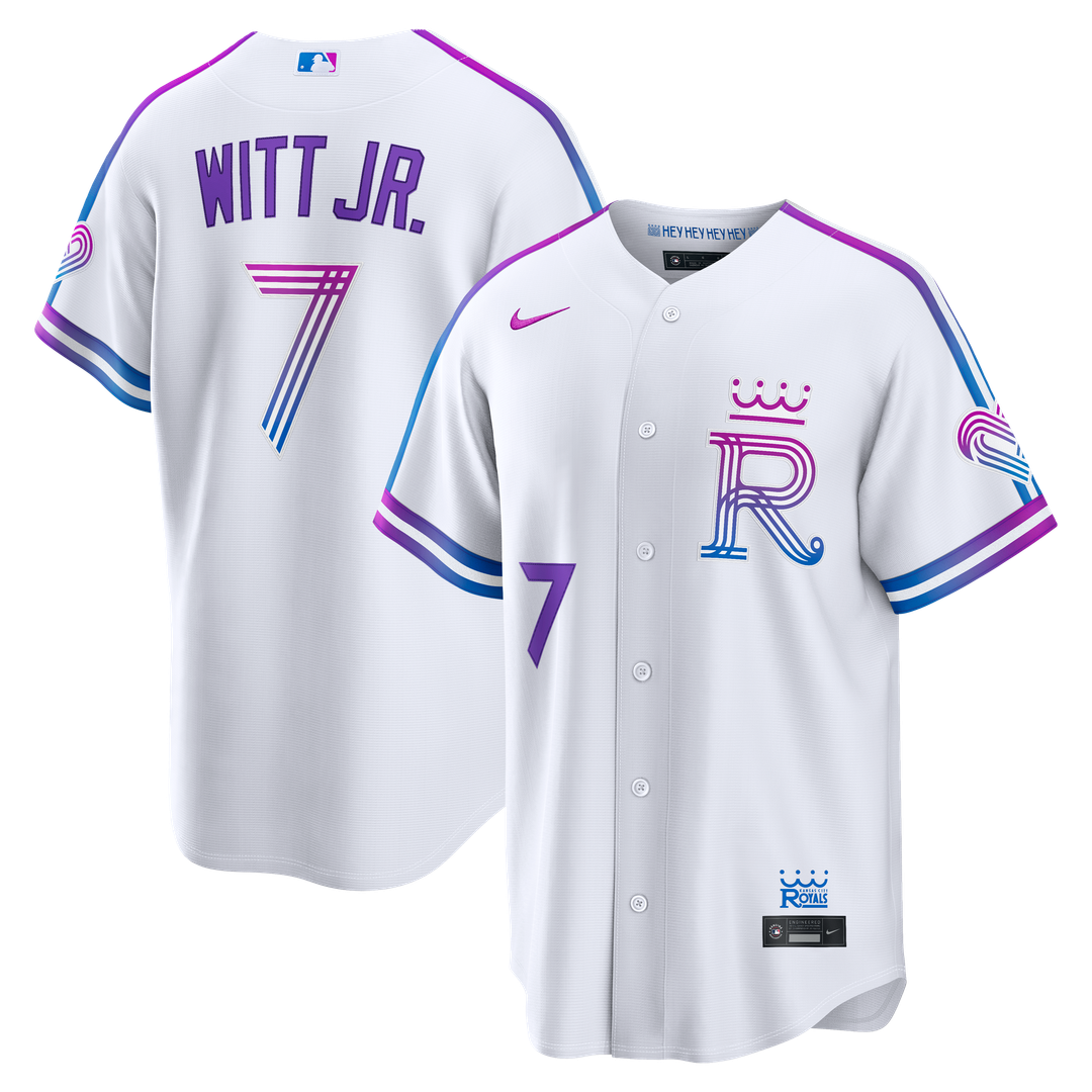 Kansas City Royals Bobby Witt Jr. Nike 2026 City Connect Stadium Jersey - White Team Jersey Sports Fan Apparel