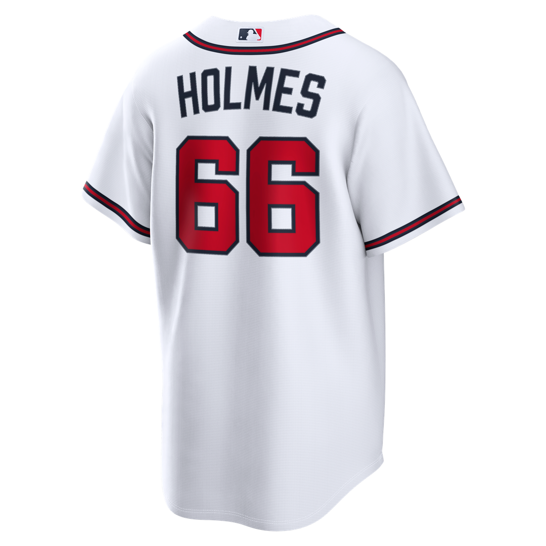 Atlanta Braves Grant Holmes Nike Home Replica Jersey - White Team Jersey Sports Fan Apparel