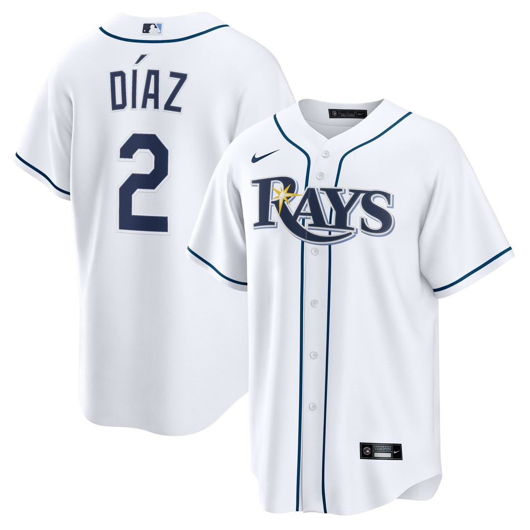 Tampa Bay Rays Yandy Díaz Nike Home Replica Jersey - White Team Jersey Sports Fan Apparel