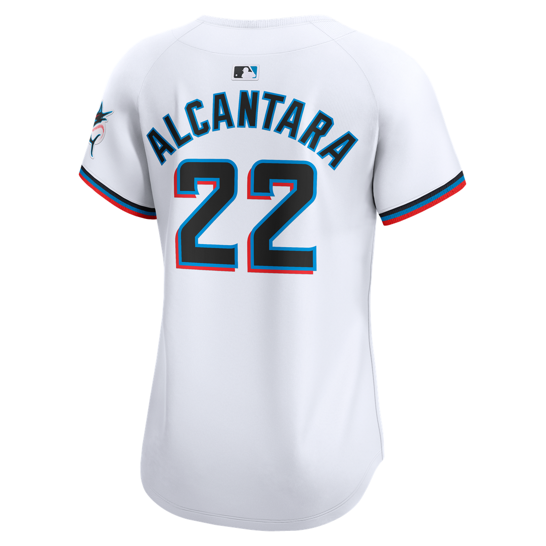 Miami Marlins Sandy Alcantara Nike Women's Home Limited Player Jersey - White Team Jersey Sports Fan Apparel