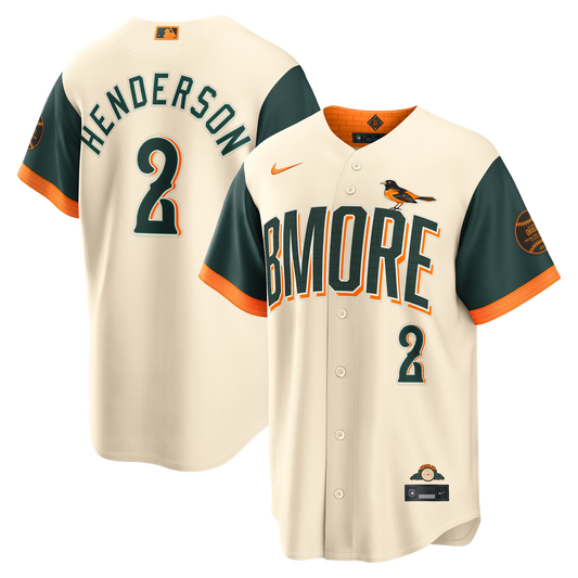 Baltimore Orioles Gunnar Henderson Nike 2026 City Connect Stadium Jersey - Cream Team Jersey Sports Fan Apparel