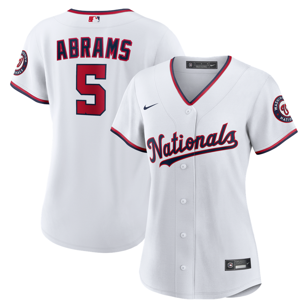 Washington Nationals CJ Abrams Nike Women's Home Replica Player Jersey - White Team Jersey Sports Fan Apparel