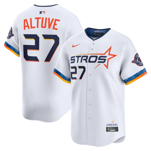 Houston Astros Jose Altuve Nike 2025 City Connect Limited Player Jersey - White Team Jersey Sports Fan Apparel