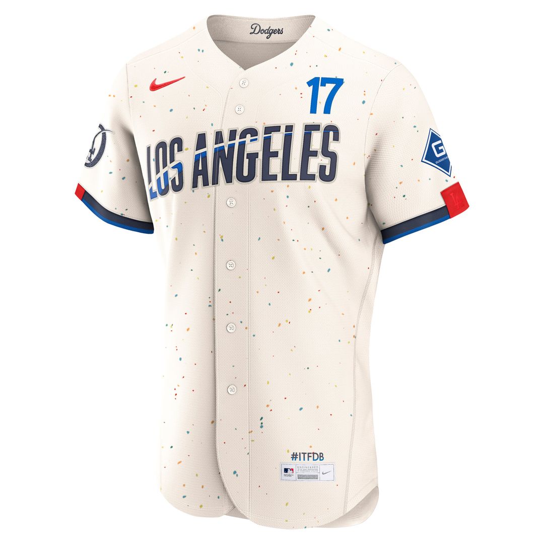 Los Angeles Dodgers Shohei Ohtani Nike City Connect Authentic Sponsor Patch Jersey - Cream Team Jersey Sports Fan Apparel