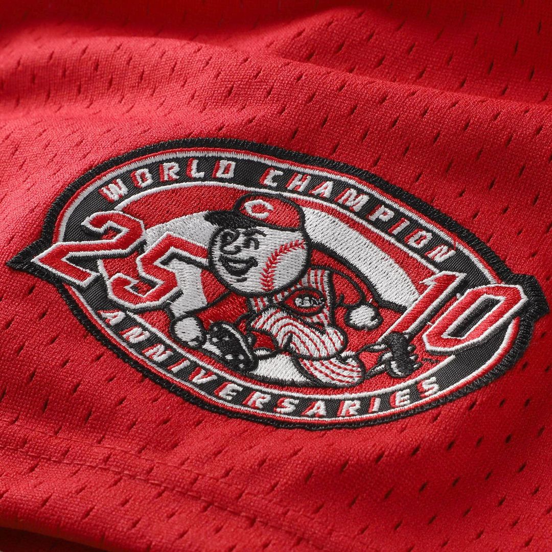 Cincinnati Reds Barry Larkin Mitchell & Ness Cooperstown Mesh Batting Practice Button - Up Jersey - Black Team Jersey Sports Fan Apparel