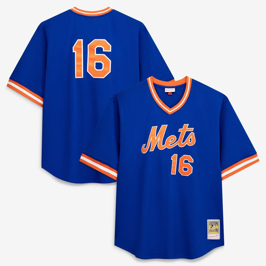 New York Mets Dwight Gooden Profile Big & Tall Cooperstown Mesh Batting Practice Jersey - Royal Team Jersey Sports Fan Apparel