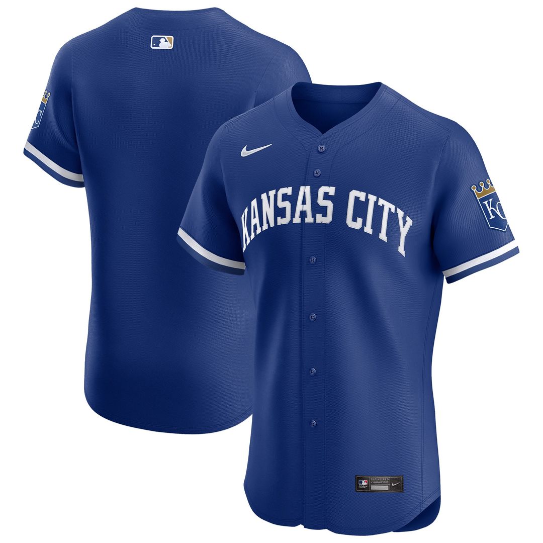 Kansas City Royals Nike Alternate Vapor Premier Elite Patch Jersey - Royal Team Jersey Sports Fan Apparel