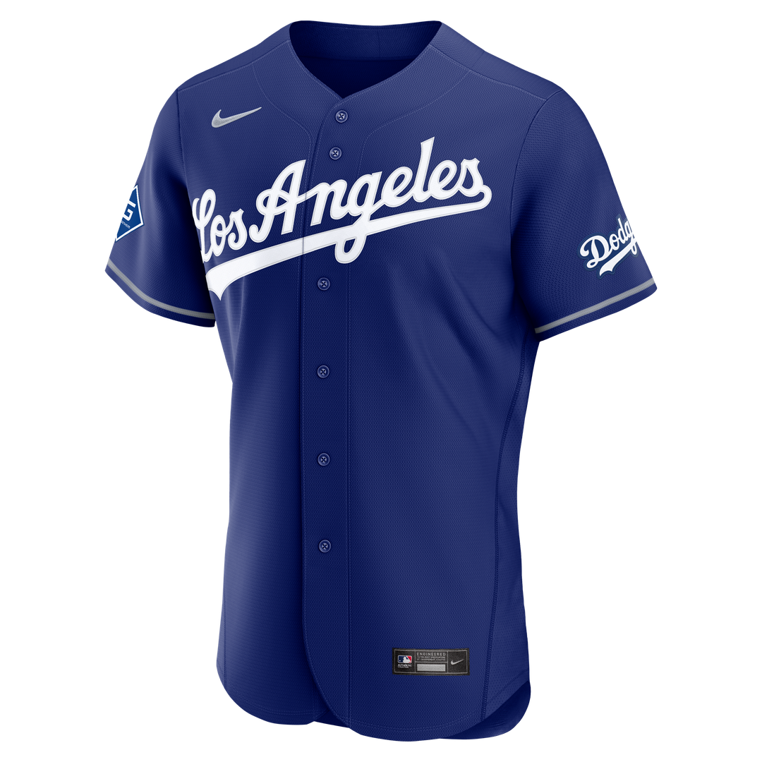 Los Angeles Dodgers Nike Home Sponsor Patch Authentic Jersey - White Team Jersey Sports Fan Apparel