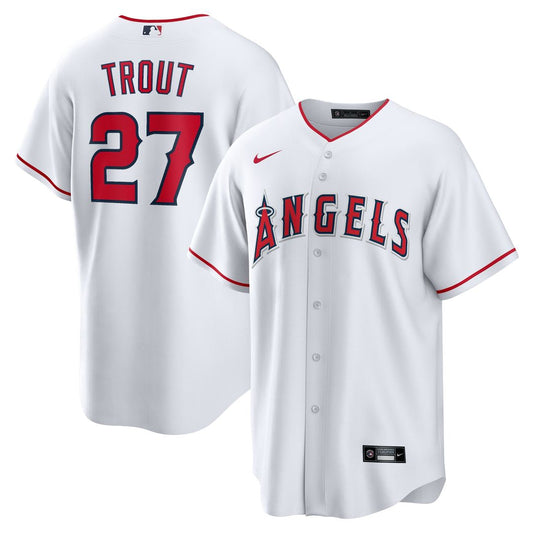 Los Angeles Angels Mike Trout Nike Home Replica Player Name Jersey - White Team Jersey Sports Fan Apparel