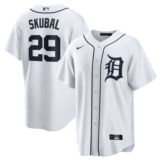 Detroit Tigers Tarik Skubal Nike Home Replica Jersey - White Team Jersey Sports Fan Apparel