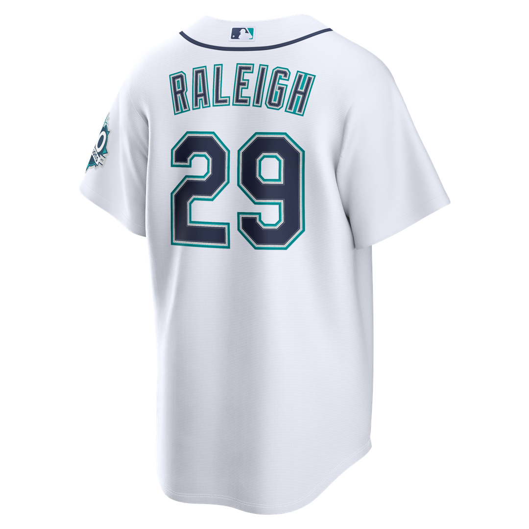 Seattle Mariners Cal Raleigh Nike Home Stadium 50th Season Patch Jersey - White Team Jersey Sports Fan Apparel