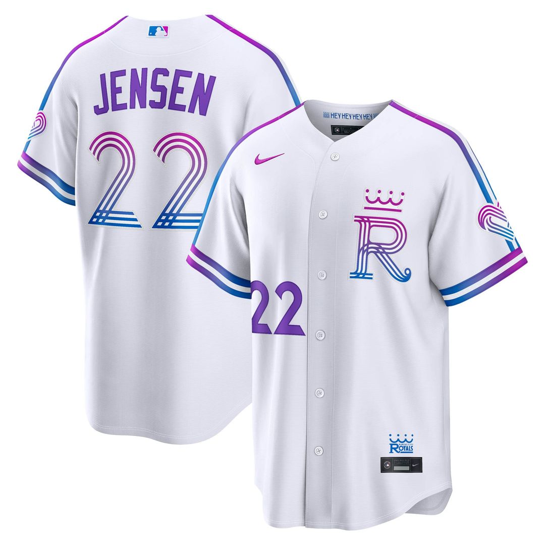 Kansas City Royals Carter Jensen Nike 2026 City Connect Stadium Jersey - White Team Jersey Sports Fan Apparel