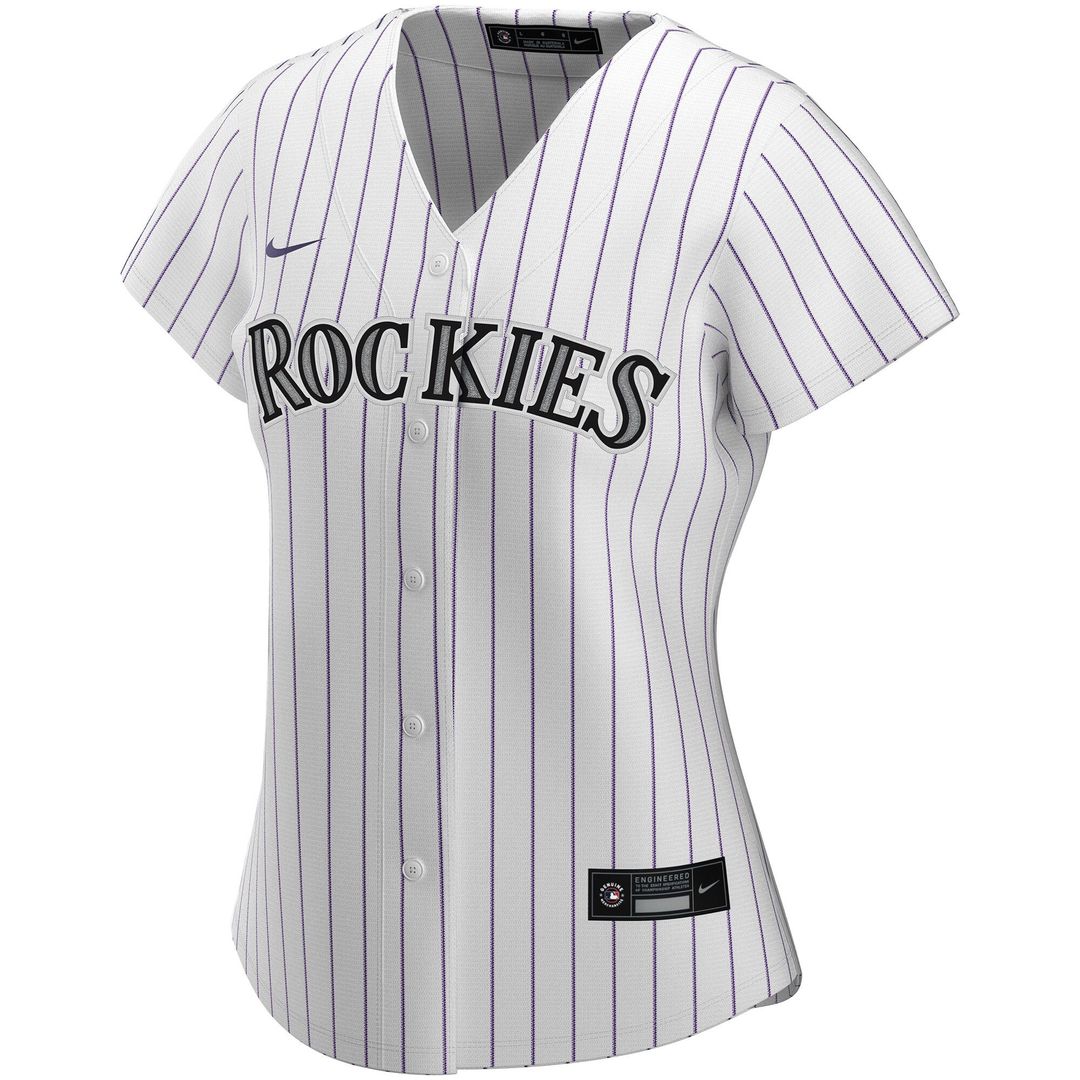 Colorado Rockies Nike Women's Home Replica Custom Jersey - White Team Jersey Sports Fan Apparel