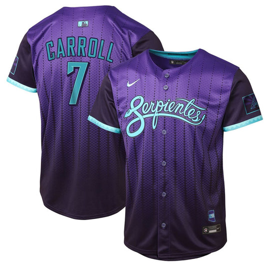 Arizona Diamondbacks Corbin Carroll Nike Youth 2025 City Connect Limited Player Jersey - Purple Team Jersey Sports Fan Apparel