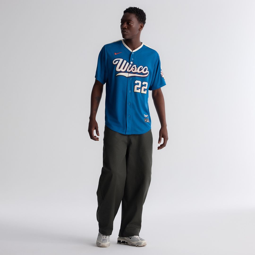 Milwaukee Brewers Christian Yelich Nike 2026 City Connect Stadium Jersey - Mineral Blue Team Jersey Sports Fan Apparel