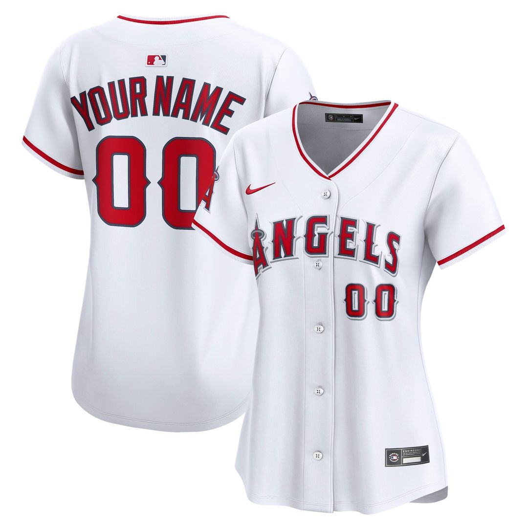 Los Angeles Angels Nike Women's Home Limited Custom Jersey - White Team Jersey Sports Fan Apparel