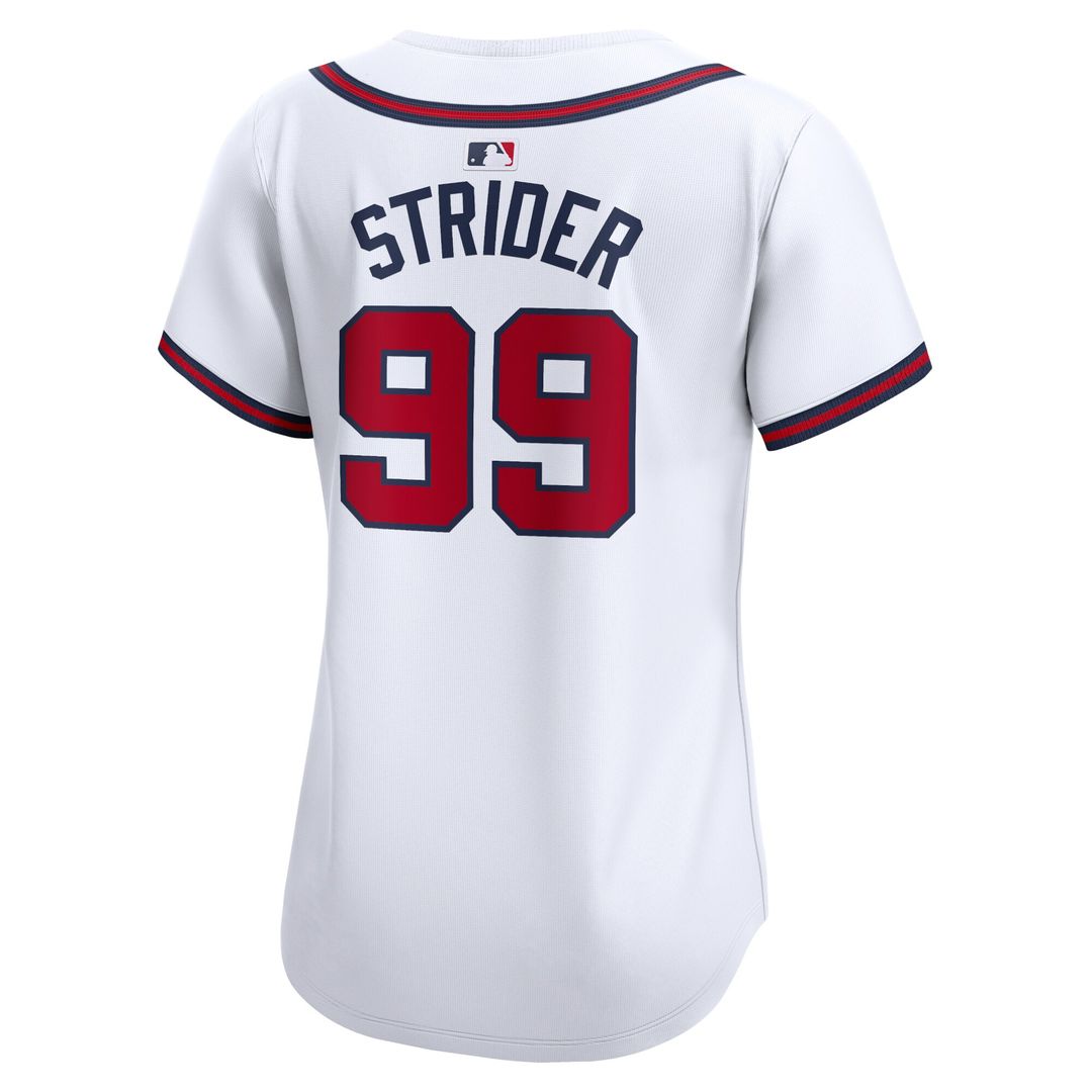 Atlanta Braves Spencer Strider Nike Women's Home Limited Player Jersey - White Team Jersey Sports Fan Apparel