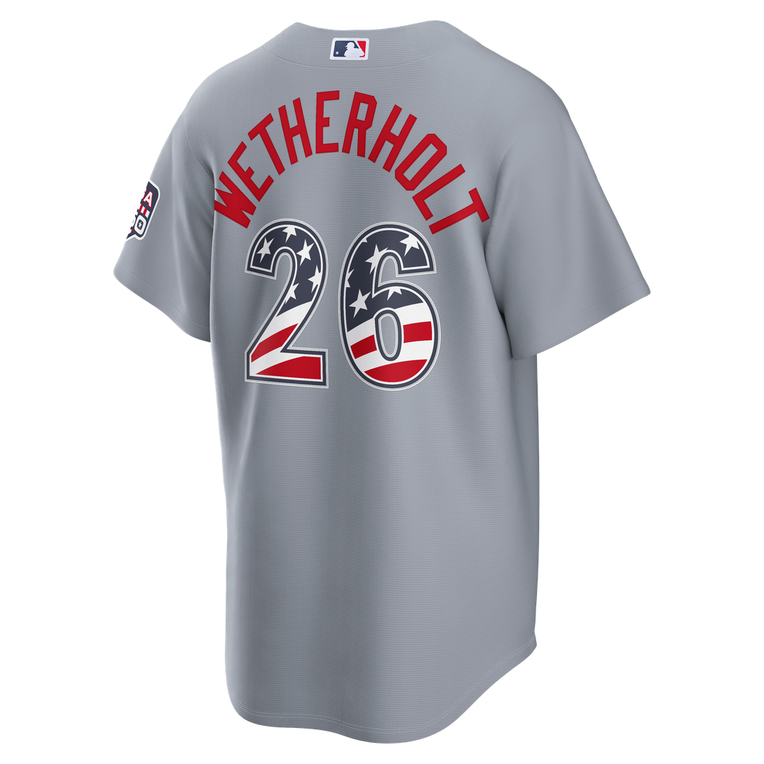 St. Louis Cardinals JJ Wetherholt Nike USA 250 Fourth of July Road Stadium Jersey - Gray Team Jersey Sports Fan Apparel