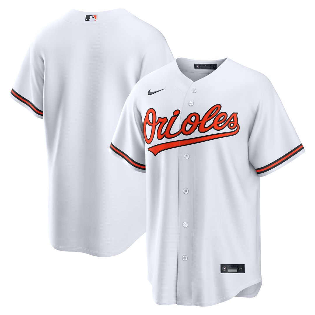 Baltimore Orioles Nike Home Replica Jersey - White Team Jersey Sports Fan Apparel