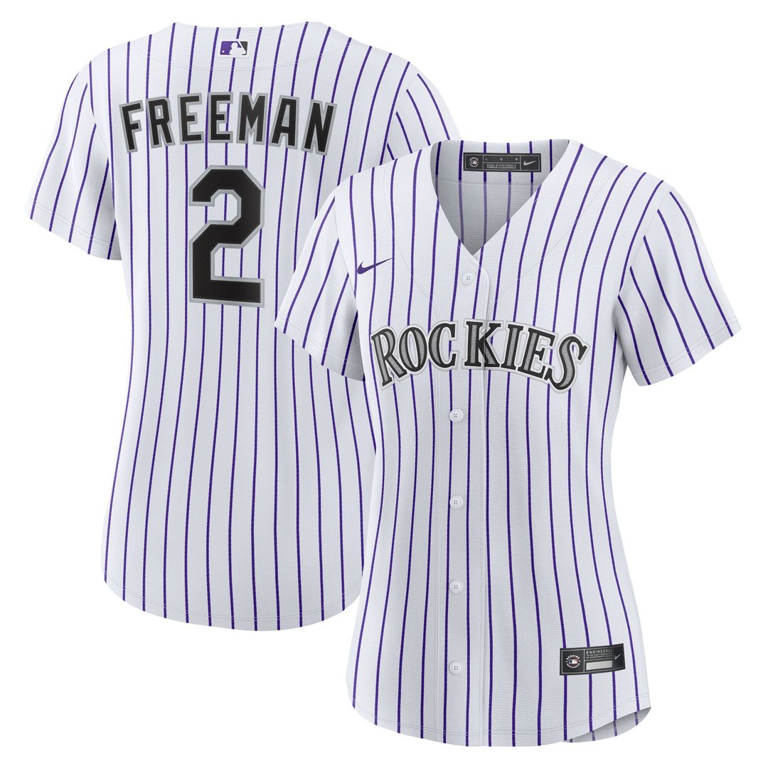 Colorado Rockies Tyler Freeman Nike Women's Home Replica Jersey - White Team Jersey Sports Fan Apparel