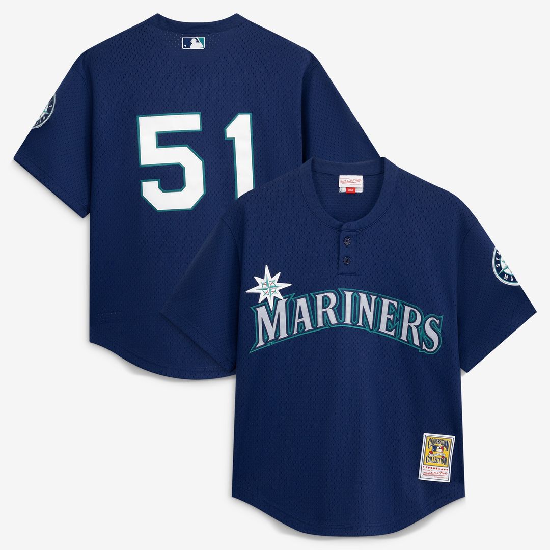 Seattle Mariners Ichiro Suzuki Mitchell & Ness Authentic Batting Practice Jersey - Navy Team Jersey Sports Fan Apparel