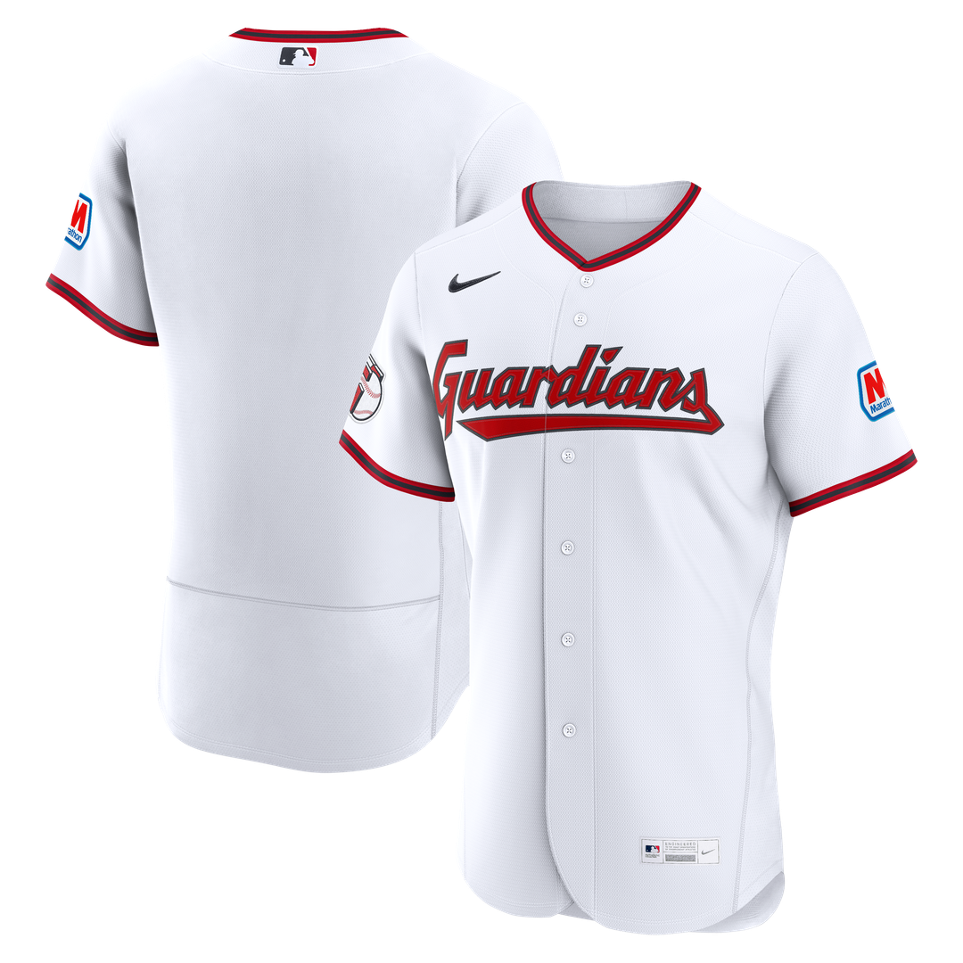 Cleveland Guardians Nike Home Authentic Jersey - White Team Jersey Sports Fan Apparel