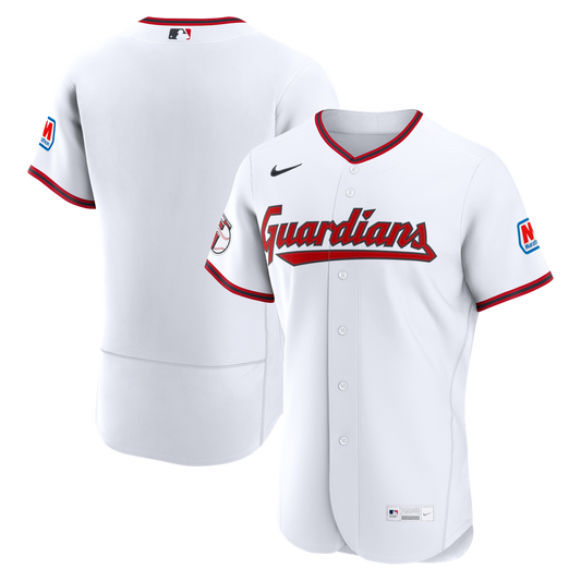 Cleveland Guardians Nike Home Authentic Jersey - White Team Jersey Sports Fan Apparel