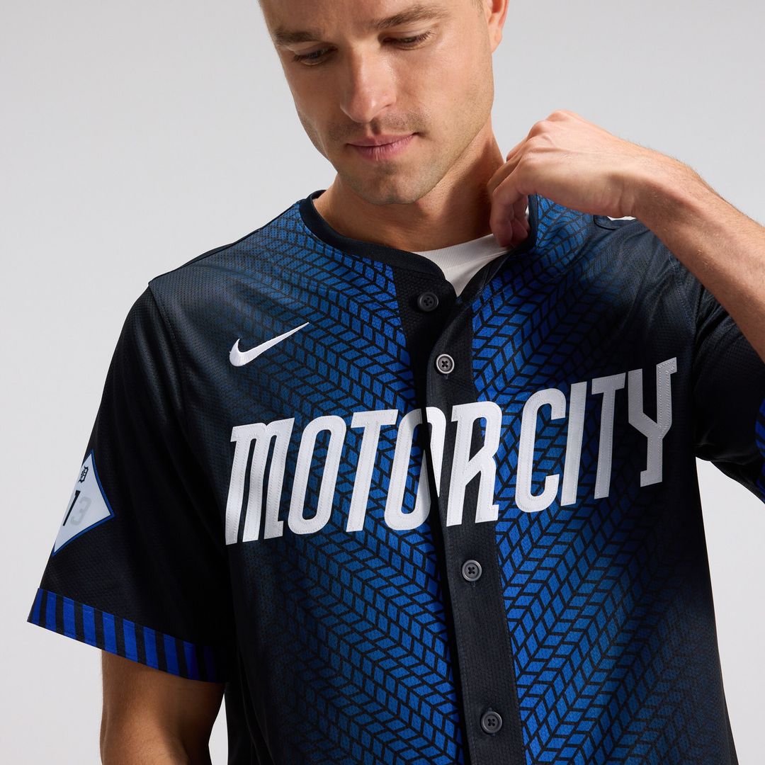 Detroit Tigers Nike City Connect Limited Jersey - Blue Team Jersey Sports Fan Apparel