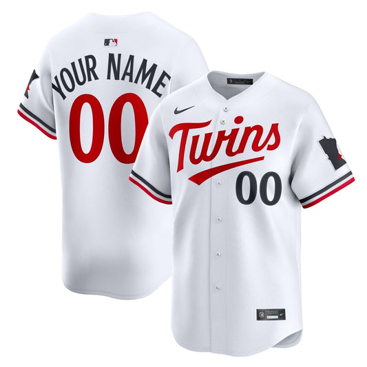 Minnesota Twins Nike Home Limited Custom Jersey - White Team Jersey Sports Fan Apparel