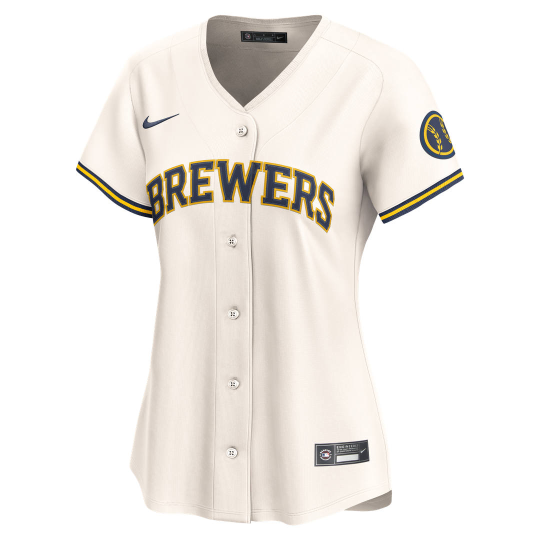 Milwaukee Brewers Nike Women's Home Limited Jersey - Cream Team Jersey Sports Fan Apparel