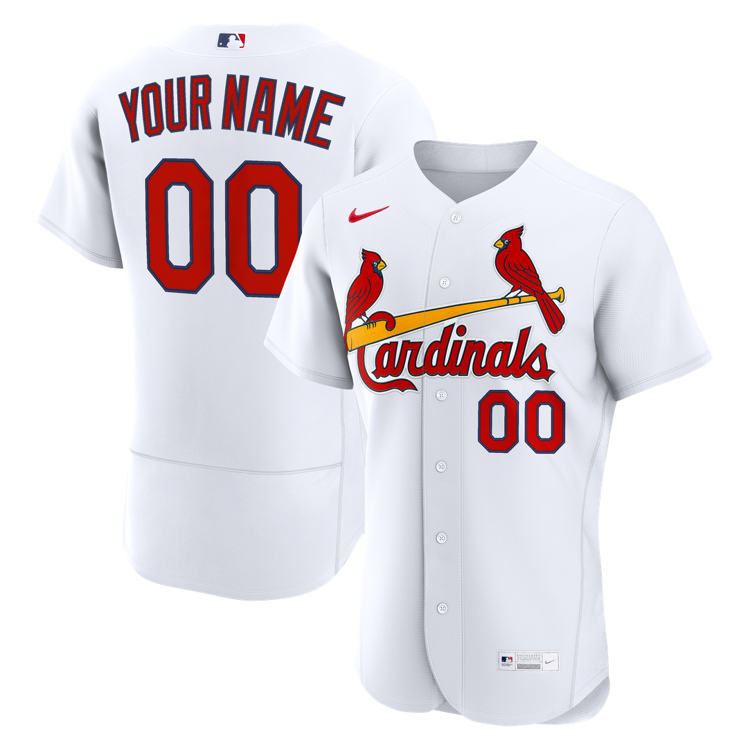 St. Louis Cardinals Nike Home Authentic Custom Jersey - White Team Jersey Sports Fan Apparel